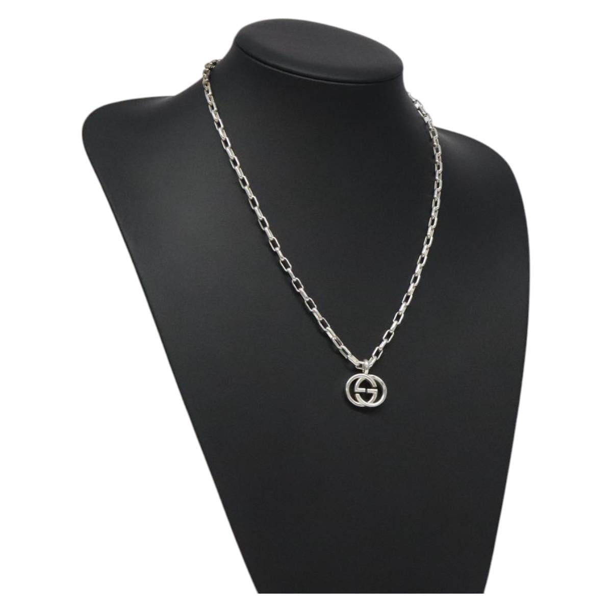 GUCCI Interlocking Necklace Ag925 Silver yk18400