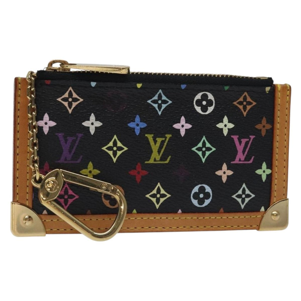LOUIS VUITTON Multicolor Pochette Cles Coin Purse Black M13664 LV yk18688V