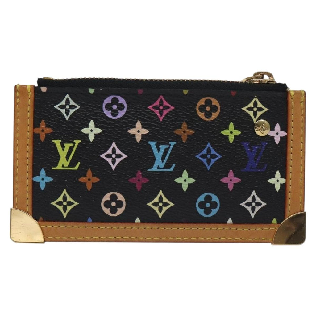 LOUIS VUITTON Multicolor Pochette Cles Coin Purse Black M13664 LV yk18688V