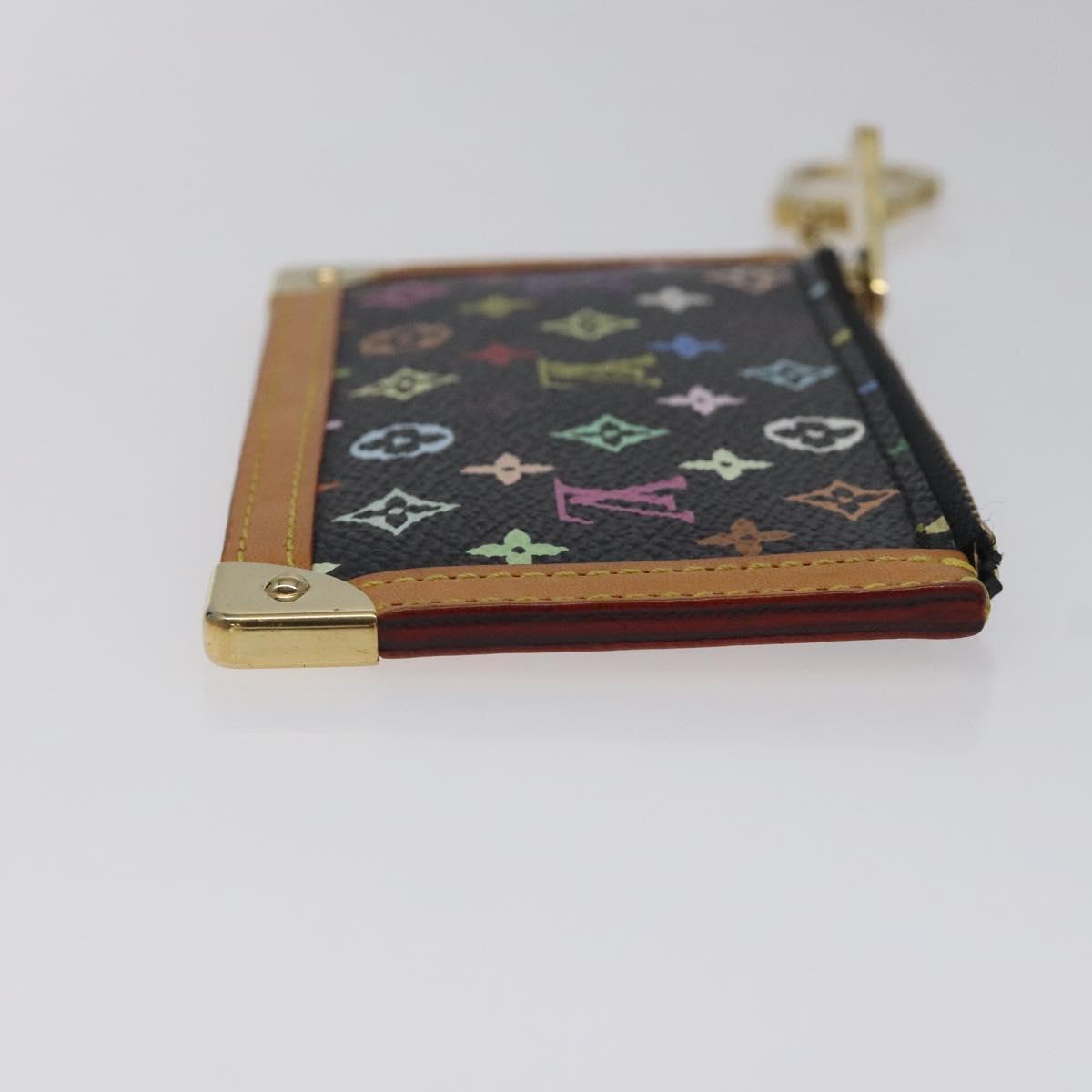 LOUIS VUITTON Multicolor Pochette Cles Coin Purse Black M13664 LV yk18688V