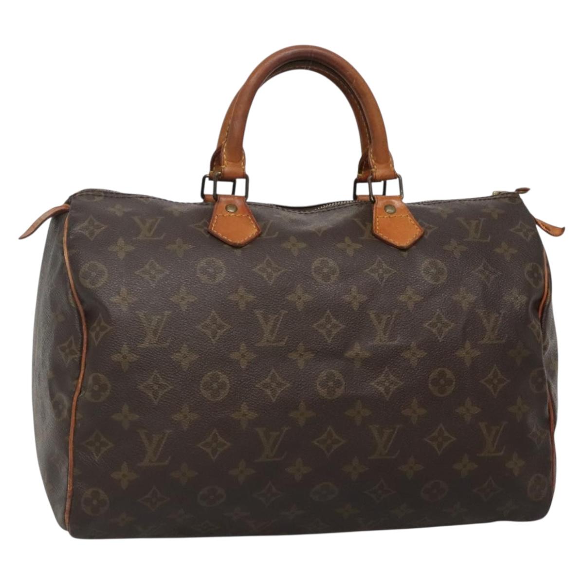 LOUIS VUITTON Monogram Speedy 35 Hand Bag M41524 LV yk19222