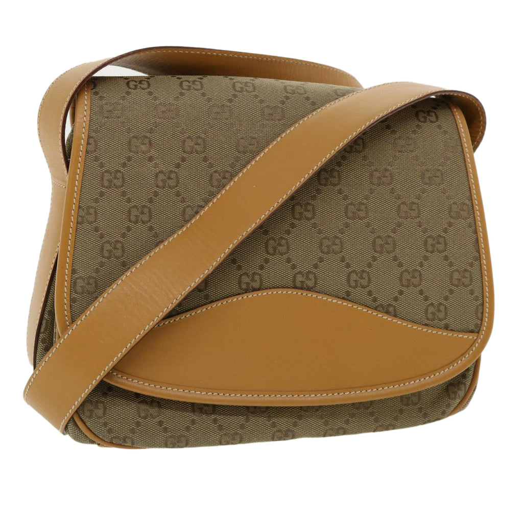 GUCCI GG Canvas Shoulder Bag Beige yk5899