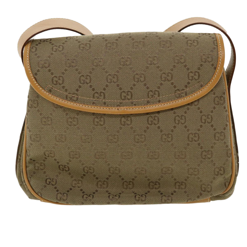 GUCCI GG Canvas Shoulder Bag Beige yk5899