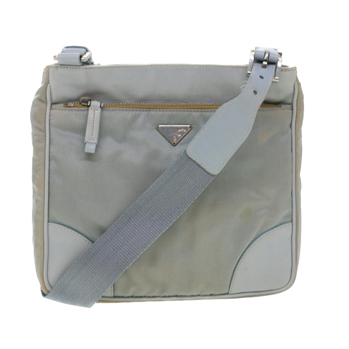 PRADA Shoulder Bag Nylon Blue yk6849B