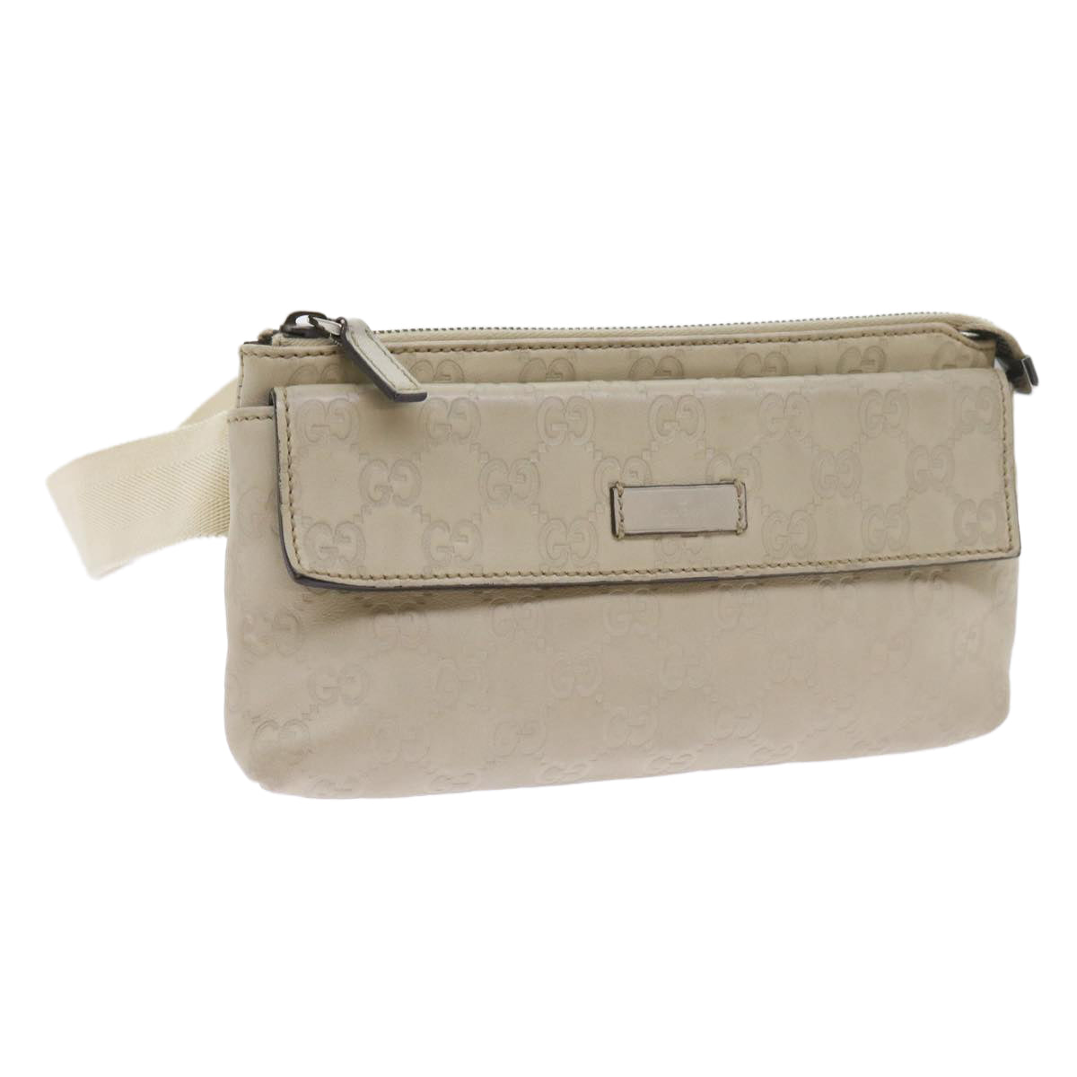 GUCCI GG Canvas Guccissima Waist bag White 162916 yk9416