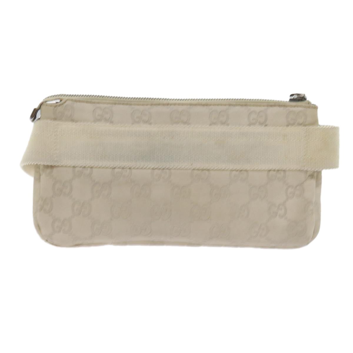 GUCCI GG Canvas Guccissima Waist bag White 162916 yk9416